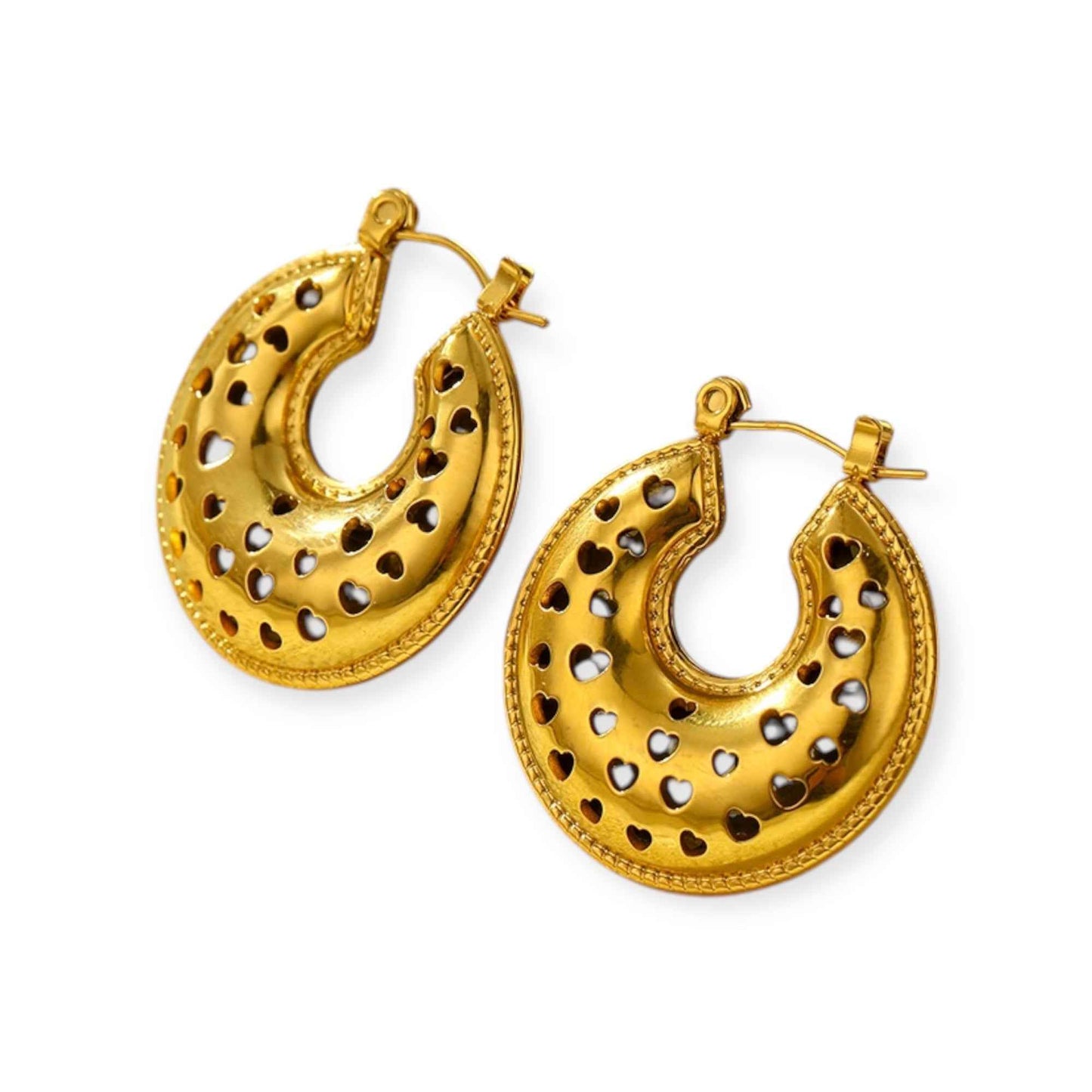 Heart Hoop Earrings - Stylish and Chic Accessory for Every Occasion