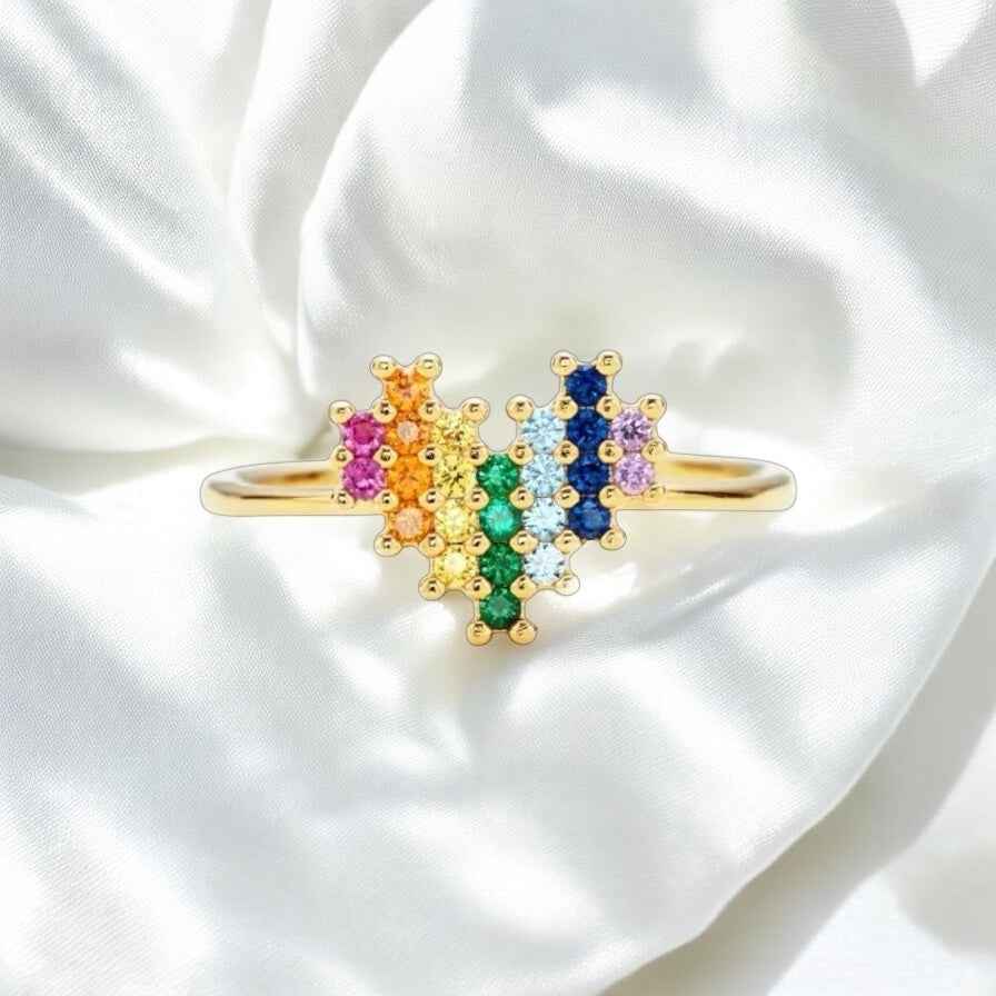 Rainbow Love Ring - Colorful and Elegant Jewelry for All Occasions