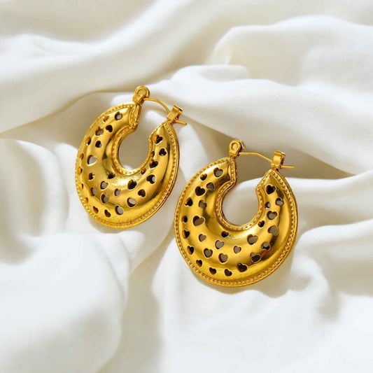 Heart Hoop Earrings - Stylish and Chic Accessory for Every Occasion